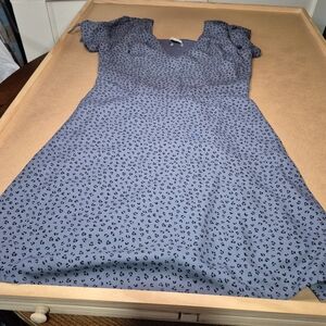 Abercrombie & Fitch Blue Leopard Print Dress